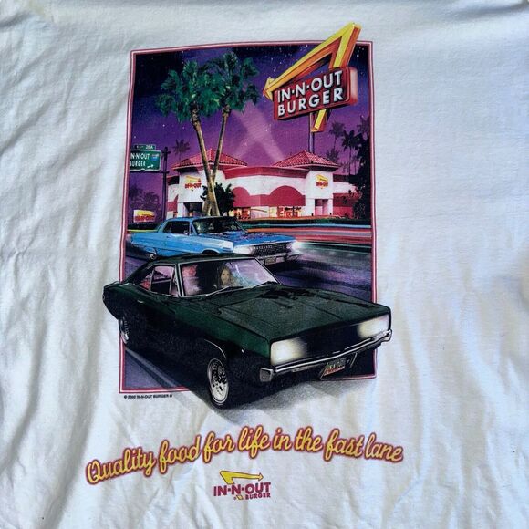 In & Out Burger Vintage Muscle Car T-Shirt | Las Vegas XL Graphic Tee - Picture 7 of 9